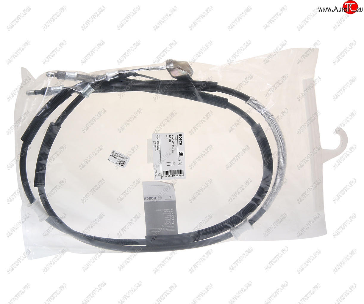 3 099 р. Трос стояночного тормоза OPEL Astra G (98-05) комплект BOSCH BOSCH 1987477764  с доставкой в г. Пермь