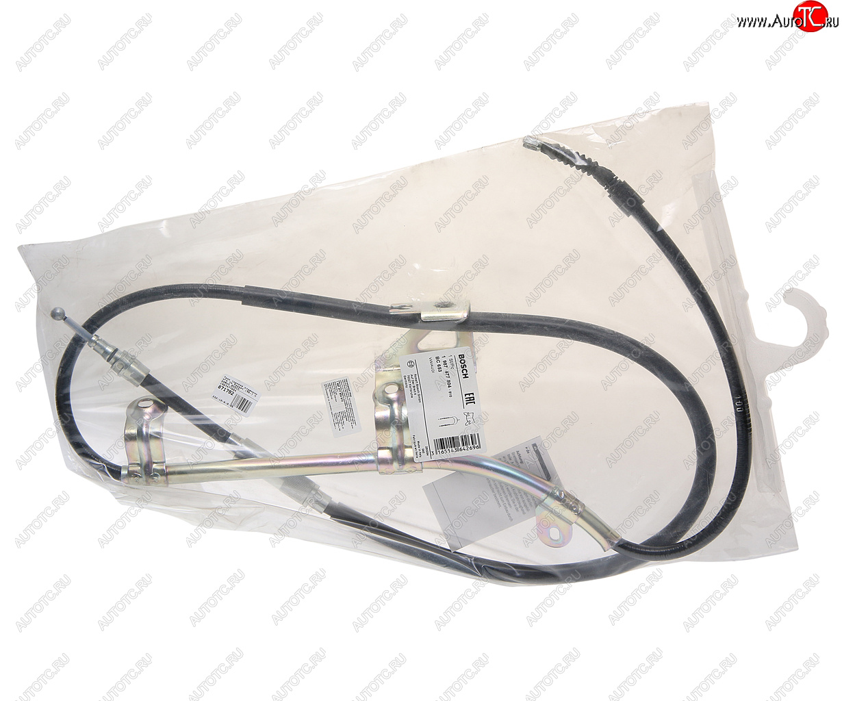 4 399 р. Трос стояночного тормоза VW Passat (96-) правый BOSCH BOSCH 1987477804 BOSCH 1987477804  с доставкой в г. Пермь