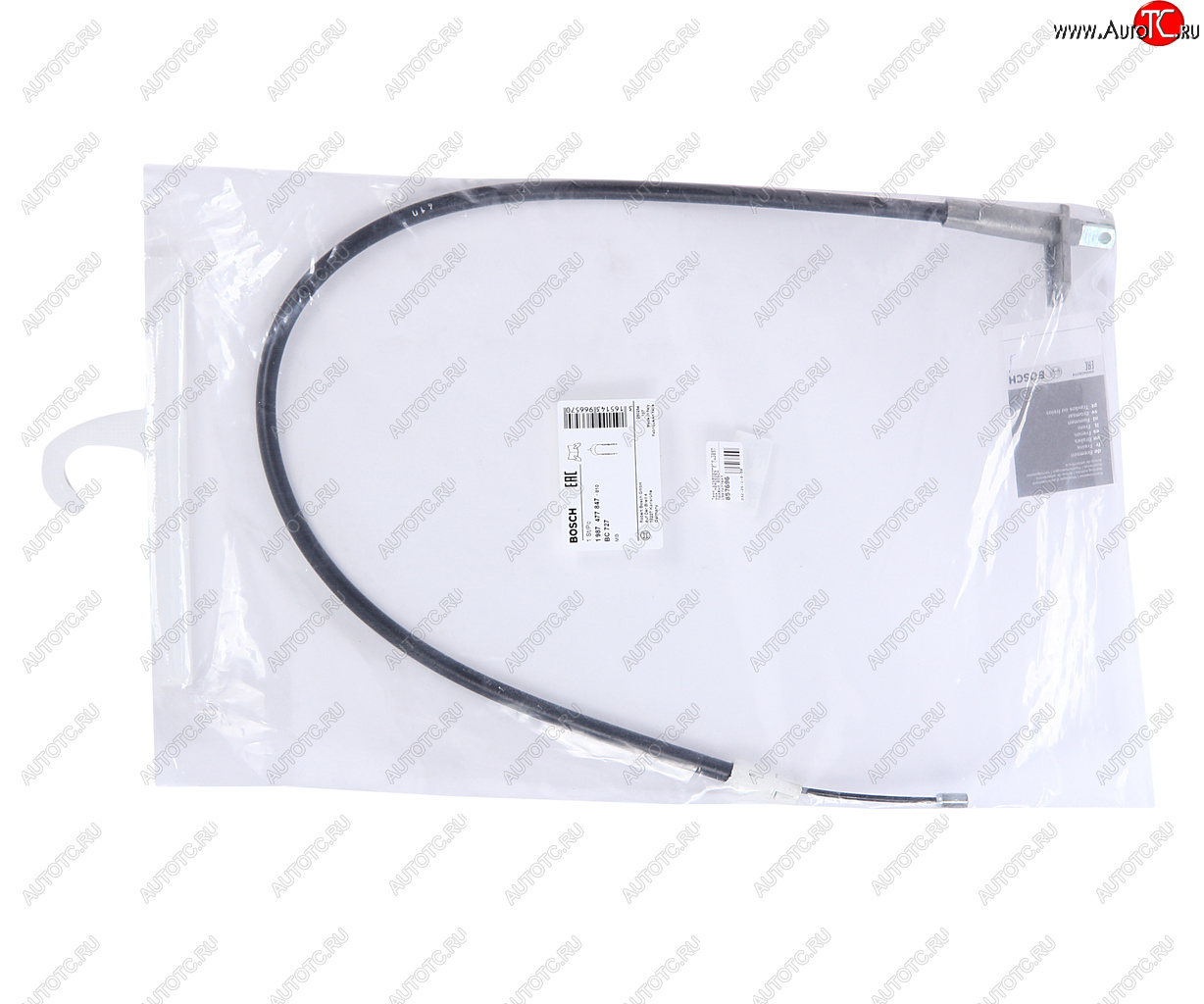 1 389 р. Трос стояночного тормоза MERCEDES C (W203) правый BOSCH BOSCH 1987477847  с доставкой в г. Пермь