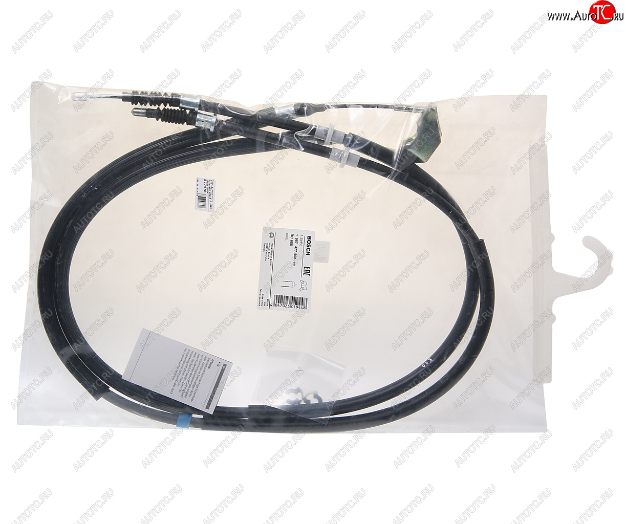 2 789 р. Трос стояночного тормоза OPEL Astra H левыйправый BOSCH BOSCH 1987477908  с доставкой в г. Пермь