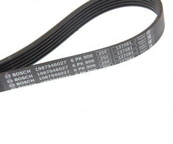 979 р. Ремень приводной поликлиновой 6PK906 BOSCH BOSCH 1987946027 BOSCH 1987946027  с доставкой в г. Пермь. Увеличить фотографию 2