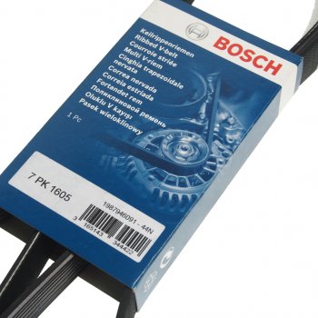 1 439 р. Ремень приводной поликлиновой 7PK1605 BMW 5 (92-95), 7 (92-01) генератора BOSCH BOSCH 1987946091  с доставкой в г. Пермь. Увеличить фотографию 2