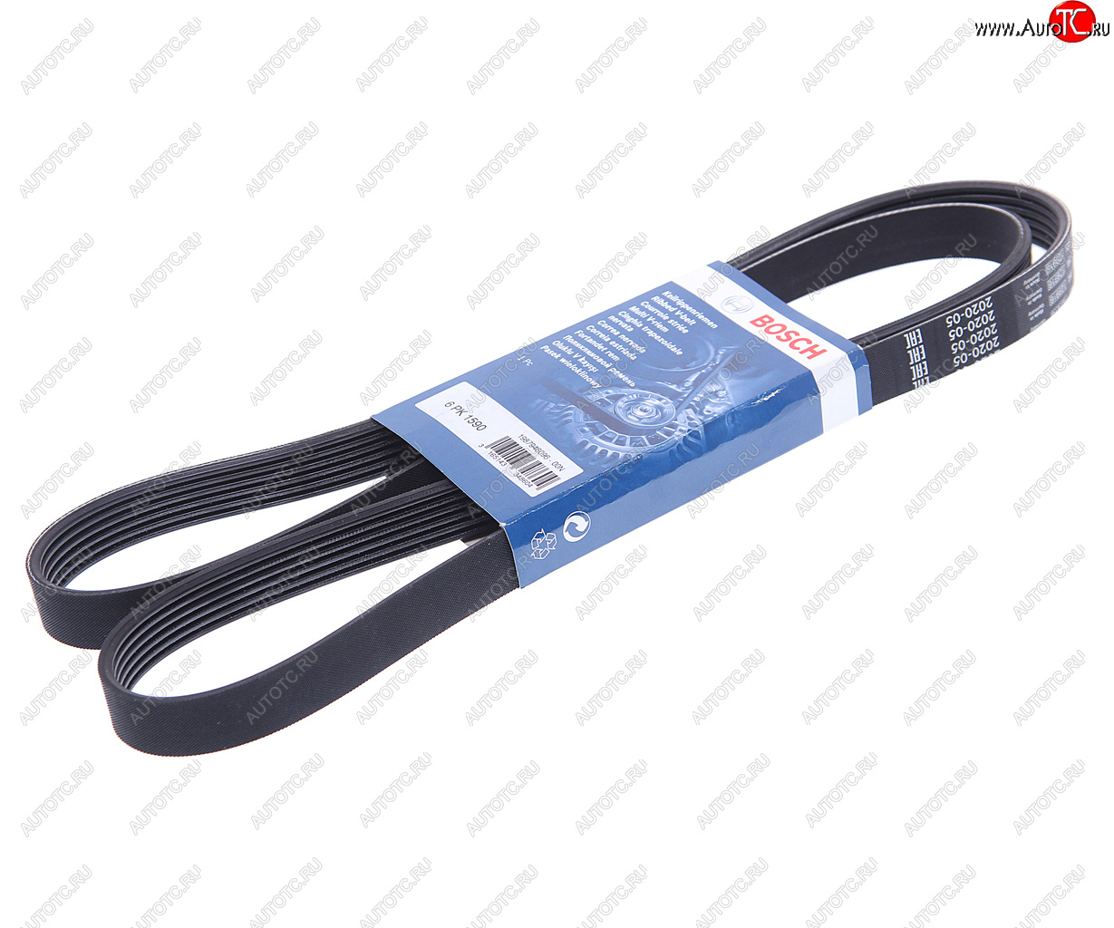 1 329 р. Ремень приводной поликлиновой 6PK1590 AUDI A4 (04-) BOSCH BOSCH 1987946096  с доставкой в г. Пермь