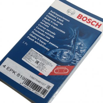 799 р. Ремень приводной поликлиновой 4PK819 BOSCH BOSCH 1987946107  с доставкой в г. Пермь. Увеличить фотографию 2