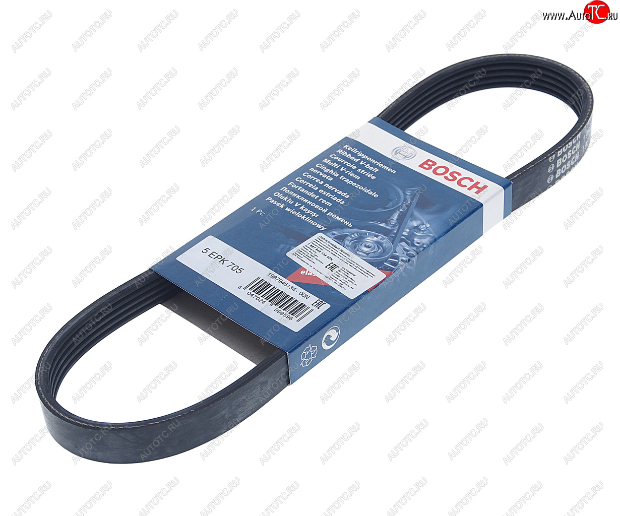 999 р. Ремень приводной поликлиновой 5PK705 VOLVO S40 (04-) BOSCH BOSCH 1987946134 BOSCH 1987946134  с доставкой в г. Пермь