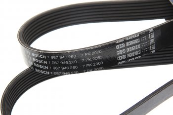 2 099 р. Ремень приводной поликлиновой 7PK2060 BOSCH BOSCH 1987946260 BOSCH 1987946260  с доставкой в г. Пермь. Увеличить фотографию 2