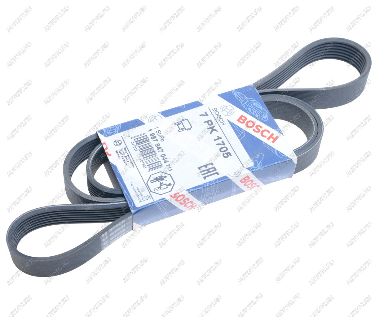 1 899 р. Ремень приводной поликлиновой 7PK1705 HYUNDAI HD35 (17-) дв.D4CB BOSCH BOSCH 1987947044  с доставкой в г. Пермь