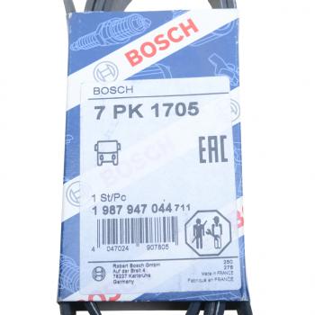 1 899 р. Ремень приводной поликлиновой 7PK1705 HYUNDAI HD35 (17-) дв.D4CB BOSCH BOSCH 1987947044  с доставкой в г. Пермь. Увеличить фотографию 4