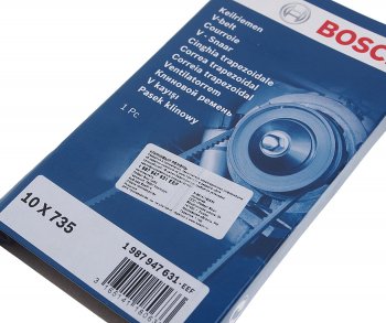 258 р. Ремень приводной клиновой 10X735 BOSCH BOSCH 1987947631  с доставкой в г. Пермь. Увеличить фотографию 2