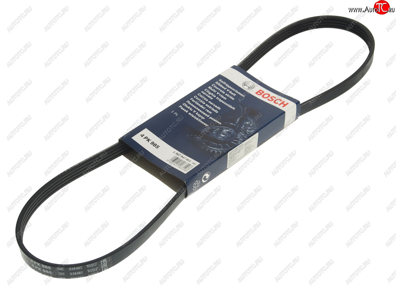 519 р. Ремень приводной поликлиновой 4PK990 HYUNDAI Sonata 2,3,Elantra (90-) генератора BOSCH BOSCH 1987947811 BOSCH 1987947811  с доставкой в г. Пермь