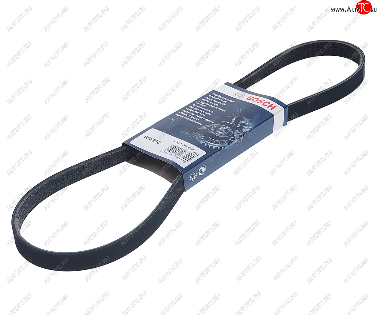 649 р. Ремень приводной поликлиновой 5PK970 BOSCH BOSCH 1987947812  с доставкой в г. Пермь