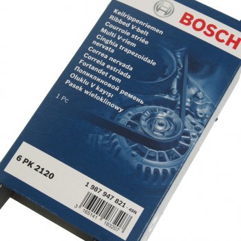 1 299 р. Ремень приводной поликлиновой 6PK2120 BOSCH BOSCH 1987947821  с доставкой в г. Пермь. Увеличить фотографию 2