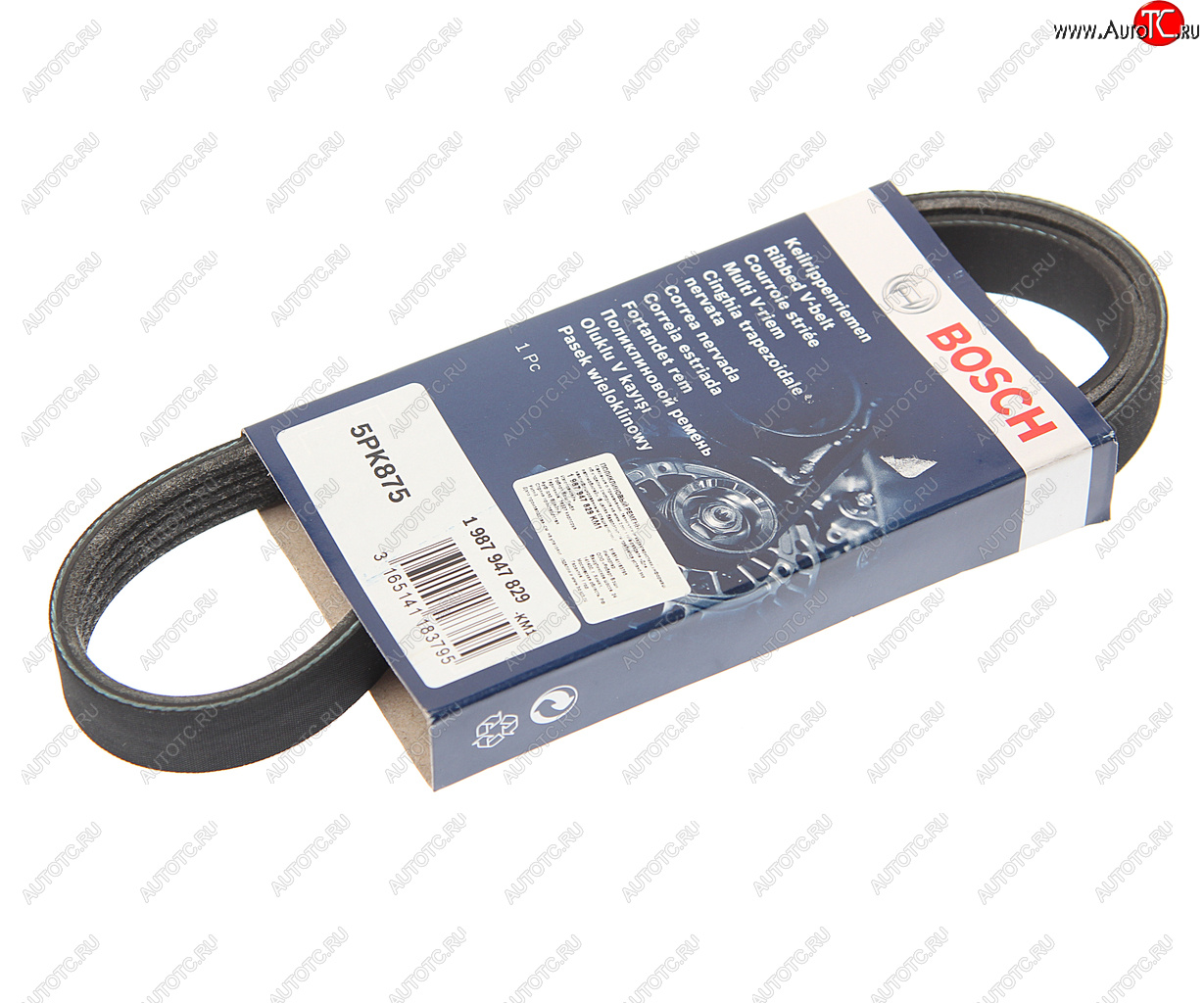 669 р. Ремень приводной поликлиновой 5PK875 BOSCH BOSCH 1987947829  с доставкой в г. Пермь