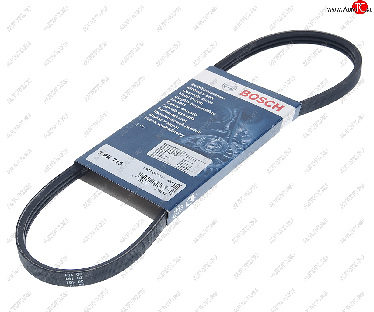 299 р. Ремень приводной поликлиновой 3PK715 BOSCH BOSCH 1987947844  с доставкой в г. Пермь
