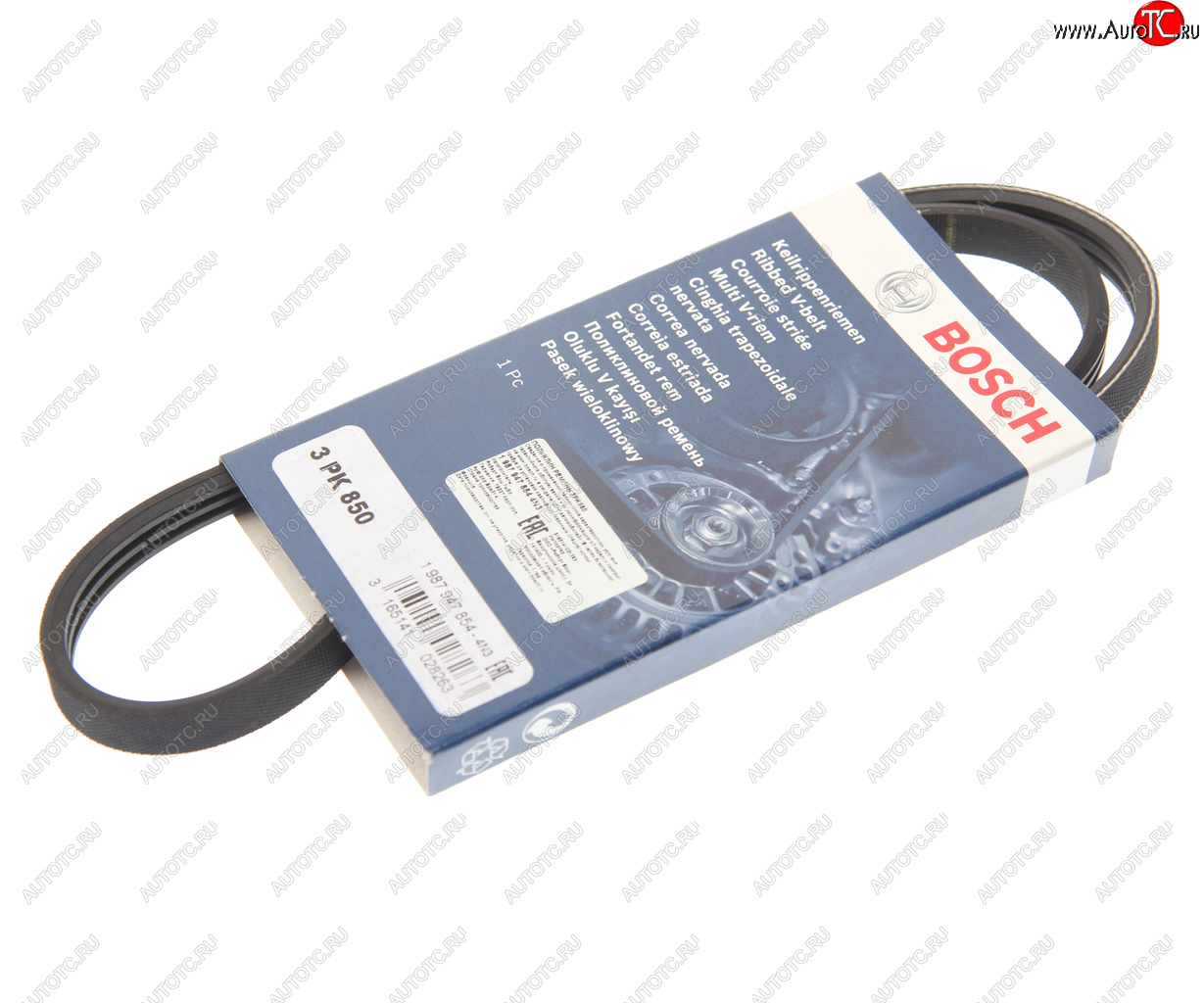 459 р. Ремень приводной поликлиновой 3PK850 BOSCH BOSCH 1987947854  с доставкой в г. Пермь