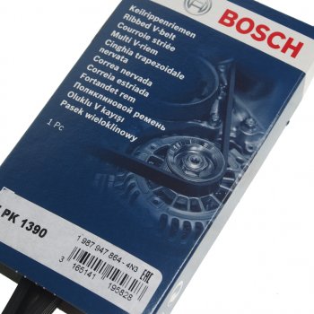 1 069 р. Ремень приводной поликлиновой 5PK1390 BOSCH BOSCH 1987947864  с доставкой в г. Пермь. Увеличить фотографию 2