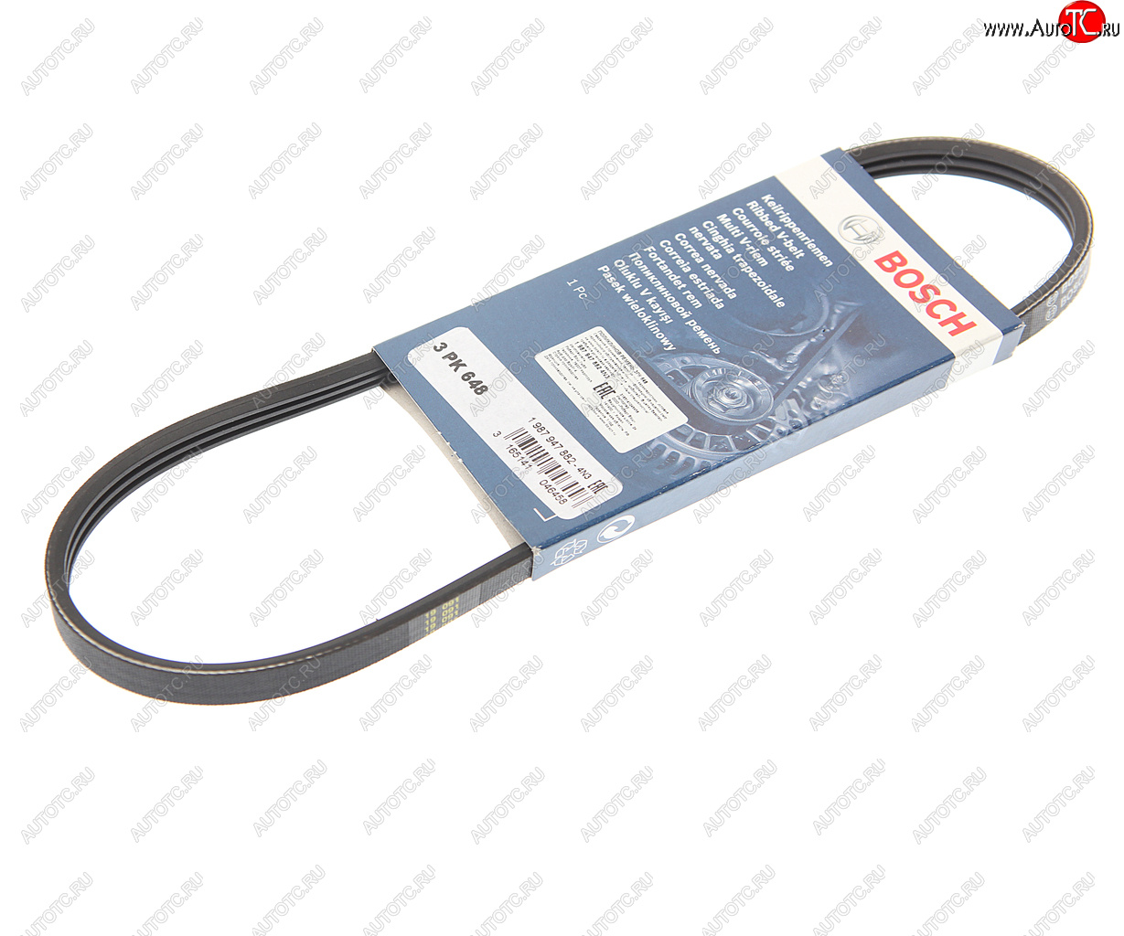 559 р. Ремень приводной поликлиновой 3PK648 FORD Maverick (01-08) BOSCH BOSCH 1987947882  с доставкой в г. Пермь
