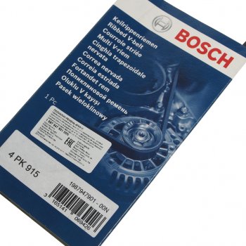 529 р. Ремень приводной поликлиновой 4PK915 BOSCH BOSCH 1987947901  с доставкой в г. Пермь. Увеличить фотографию 2