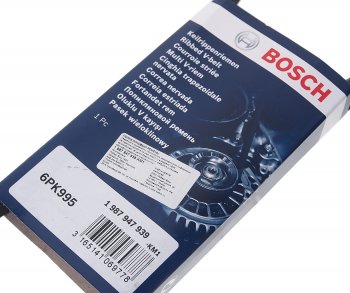 789 р. Ремень приводной поликлиновой 6PK995 SKODA Fabia (07-) (1.4 TDI) BOSCH BOSCH 1987947939  с доставкой в г. Пермь. Увеличить фотографию 2