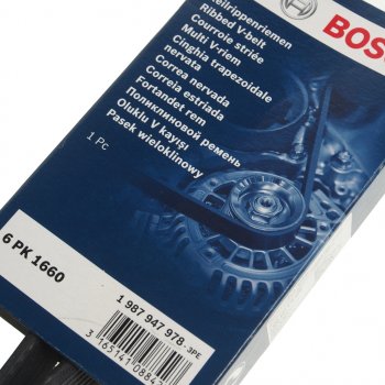 1 029 р. Ремень приводной поликлиновой 6PK1660 BOSCH BOSCH 1987947978  с доставкой в г. Пермь. Увеличить фотографию 2