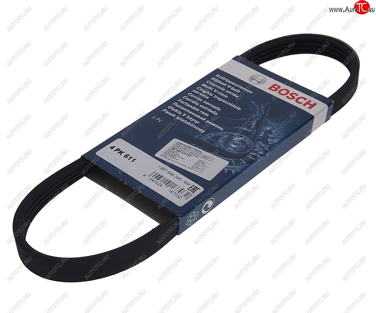 489 р. Ремень приводной поликлиновой 4PK611 BOSCH BOSCH 1987948345  с доставкой в г. Пермь