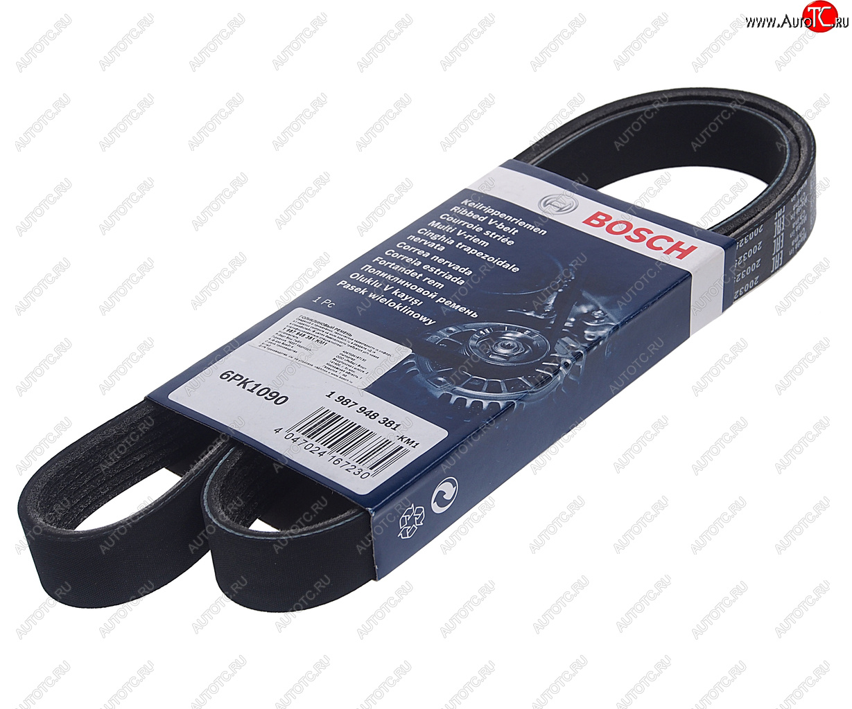 929 р. Ремень приводной поликлиновой 6PK1090 BOSCH BOSCH 1987948381 BOSCH 1987948381  с доставкой в г. Пермь