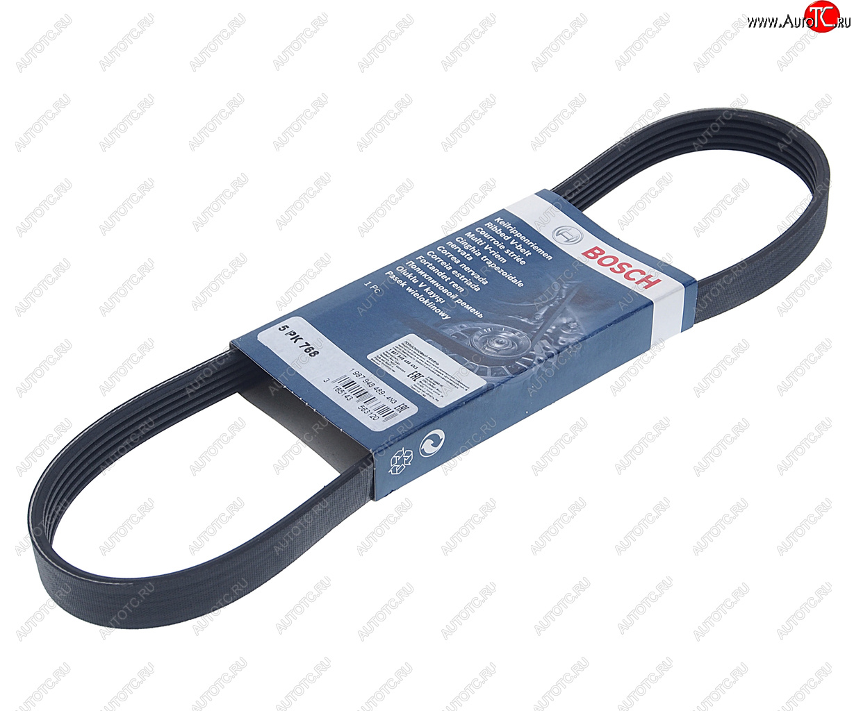 899 р. Ремень приводной поликлиновой 5PK768 SMART BOSCH BOSCH 1987948489 BOSCH 1987948489  с доставкой в г. Пермь