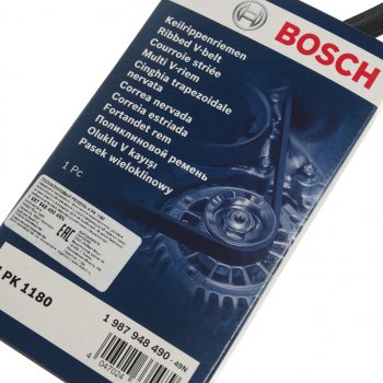 799 р. Ремень приводной поликлиновой 4PK1180 BOSCH BOSCH 1987948490 BOSCH 1987948490  с доставкой в г. Пермь. Увеличить фотографию 2