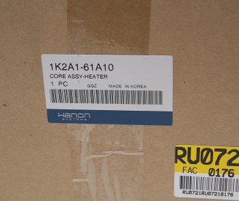 2 899 р. Радиатор отопителя KIA Spectra,Sephia HCC (HANON) HCC 1k2a1-61a10  с доставкой в г. Пермь. Увеличить фотографию 3