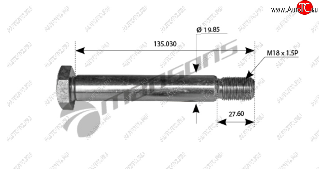 119 р. Болт DAF крепления кабины MANSONS MANSONS 200.085  с доставкой в г. Пермь
