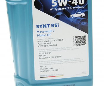 1 599 р. Масло моторное HIGHTEC SYNT RSi A3B4SNCF 5W40 синт.1л ROWE ROWE 20068-0010-99  с доставкой в г. Пермь. Увеличить фотографию 2