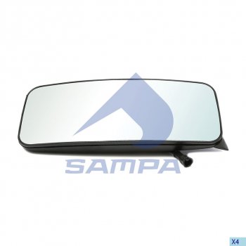 5 999 р. Зеркало боковое КАМАЗ-5490 MERCEDES Axor левое с подогревом SAMPA SAMPA 201.204  с доставкой в г. Пермь. Увеличить фотографию 1