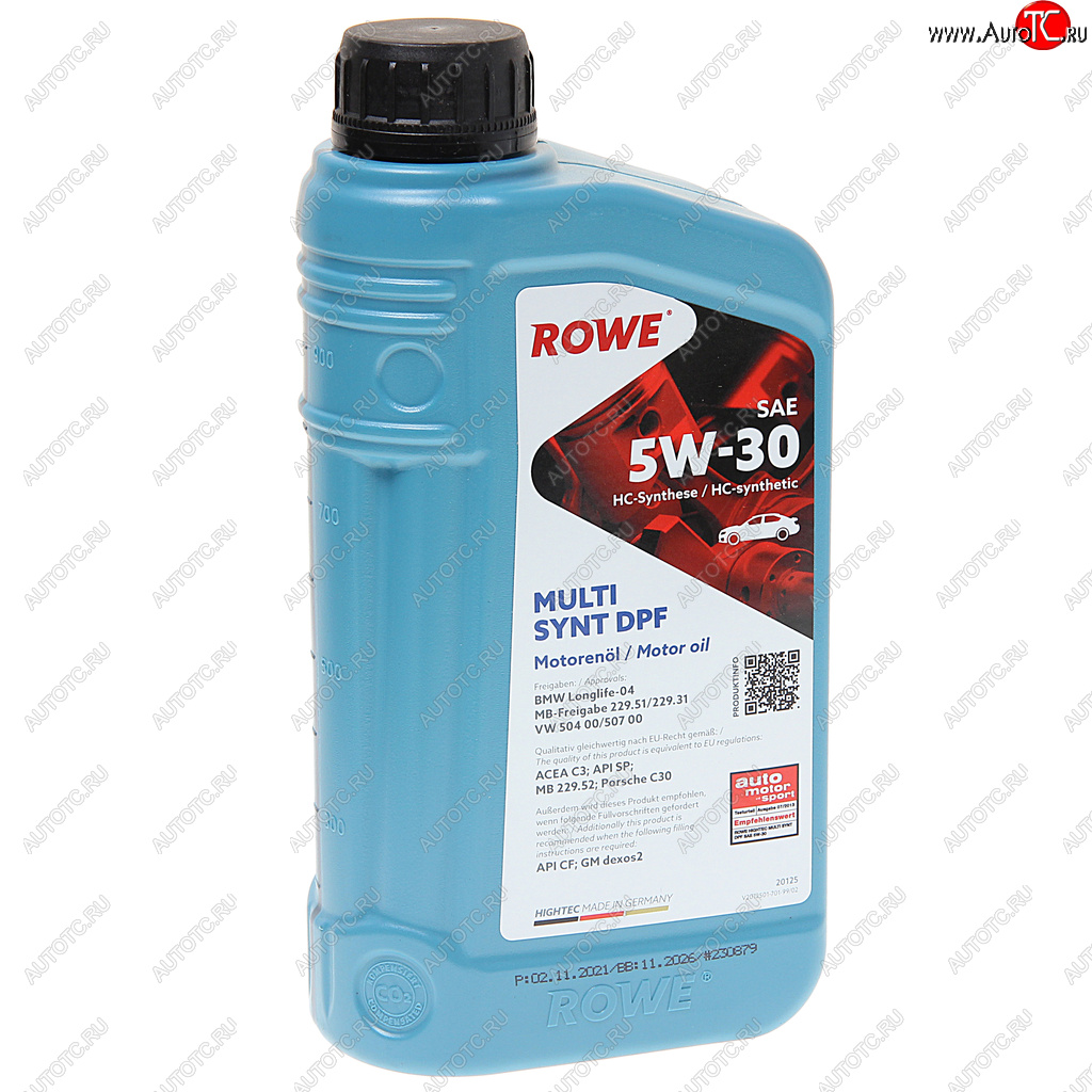 2 249 р. Масло моторное HIGHTEC MULTI SYNT DPF SPC3 5W30 синт.1л ROWE ROWE 20125-0010-99  с доставкой в г. Пермь