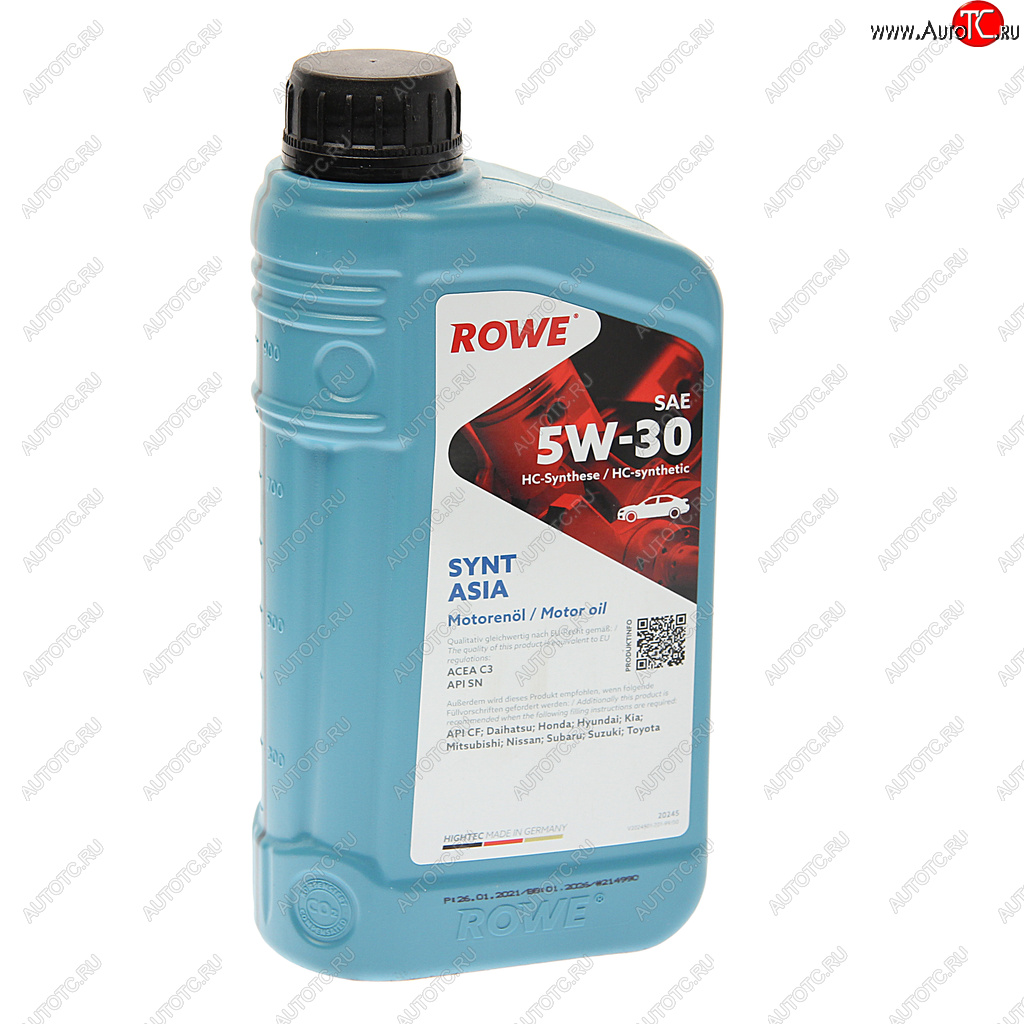 1 499 р. Масло моторное HIGHTEC SYNT ASIA SNCFC3 5W30 синт.1л ROWE ROWE 20245-0010-99  с доставкой в г. Пермь