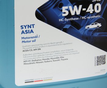 6 999 р. Масло моторное HIGHTEC SYNT ASIA C3SNCF 5W40 синт.4л ROWE ROWE 20246-0040-99  с доставкой в г. Пермь. Увеличить фотографию 2