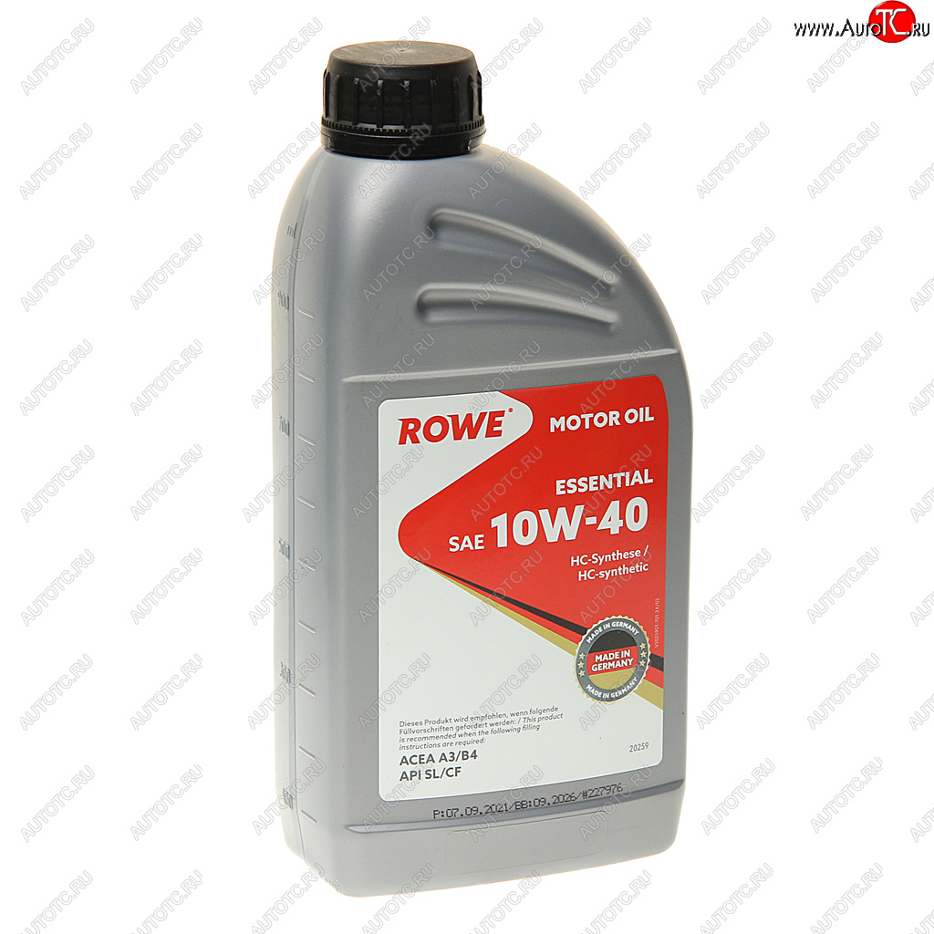 899 р. Масло моторное ESSENTIAL SLCFA3B4 10W40 псинт.1л ROWE ROWE 20259-177-2а  с доставкой в г. Пермь
