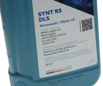 1 529 р. Масло моторное HIGHTEC SYNT RS DLS SNCFC2C3 5W40 синт.1л ROWE ROWE 20307-0010-99  с доставкой в г. Пермь. Увеличить фотографию 2