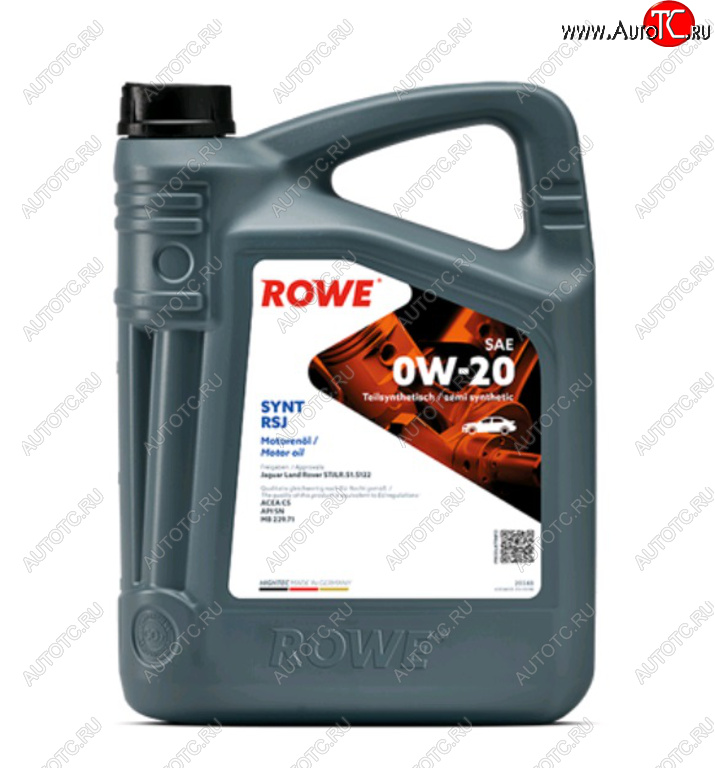 7 699 р. Масло моторное HIGHTEC SYNT RSJ C5 0W20 псинт.5л ROWE ROWE 20348-0050-99  с доставкой в г. Пермь