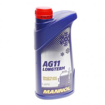 389 р. Антифриз синий -40C 1л AG11 Longterm IAT 4011 MANNOL MANNOL 2036  с доставкой в г. Пермь. Увеличить фотографию 1