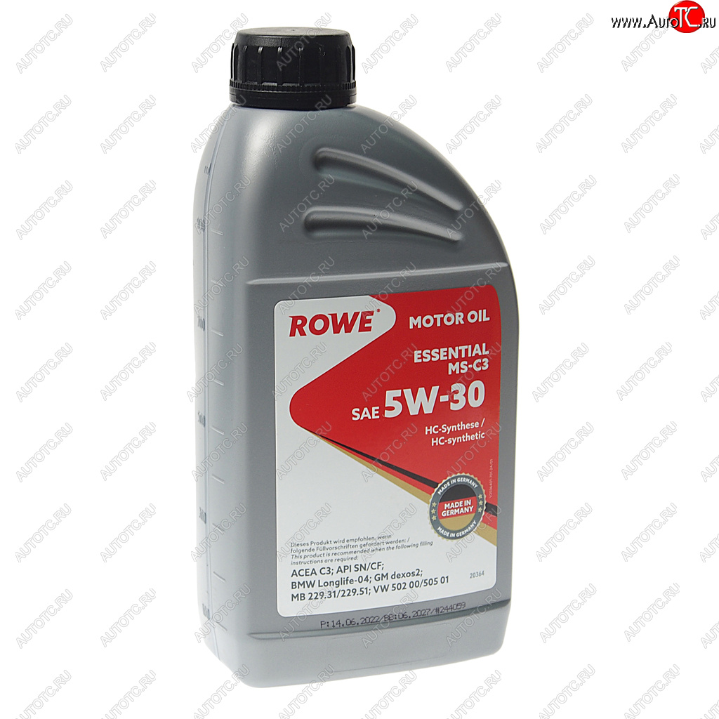 1 669 р. Масло моторное ESSENTIAL MS-C3 5W30 синт.1л ROWE ROWE 20364-177-2a  с доставкой в г. Пермь