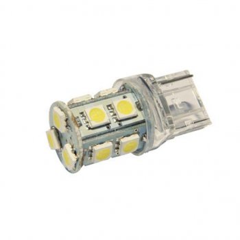 61 р. Лампа светодиодная 24V W21W W3x16d бесцокольная 13 светодиодов Yellow MEGAPOWER MEGAPOWER-AUTOMOTIVE 20384y-24  с доставкой в г. Пермь. Увеличить фотографию 1