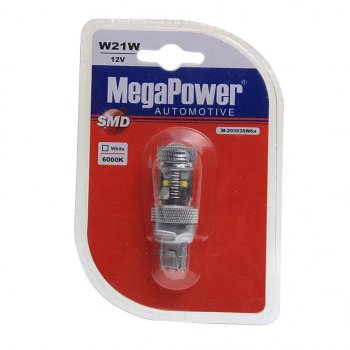 619 р. Лампа светодиодная 12V T20W BA9s 6000K 6 светодиодов блистер (1шт.) MEGAPOWER MEGAPOWER-AUTOMOTIVE 20393swбл  с доставкой в г. Пермь. Увеличить фотографию 1