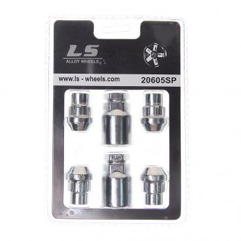 999 р. Гайка колеса М12х1.25х32 секретки конус закрытая 2 ключа LS WHEELS LS WHEELS 20605sp  с доставкой в г. Пермь. Увеличить фотографию 1