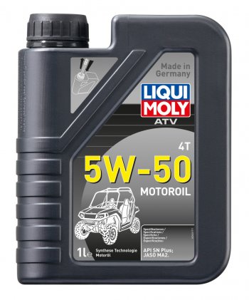1 599 р. Масло моторное для 4-х тактных двигателей ATV 4T Motoroil 5W50 синт.1л LIQUI MOLY LIQUI MOLY 20737 LIQUI MOLY 20737  с доставкой в г. Пермь. Увеличить фотографию 1