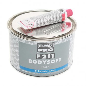 859 р. Шпатлевка полиэфирная SOFT 211 0.9кг BODY BODY 2112300011  с доставкой в г. Пермь. Увеличить фотографию 1