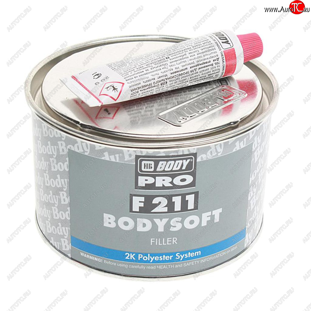 859 р. Шпатлевка полиэфирная SOFT 211 0.9кг BODY BODY 2112300011  с доставкой в г. Пермь