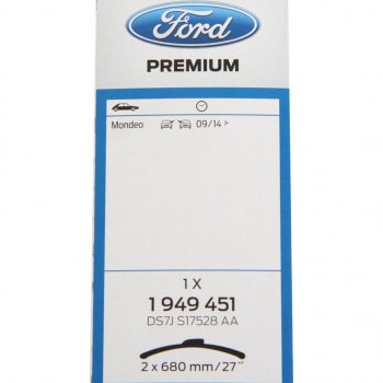 5 099 р. Щетка стеклоочистителя FORD Mondeo (14-) 680680мм комплект OE FORD 2120703  с доставкой в г. Пермь. Увеличить фотографию 3