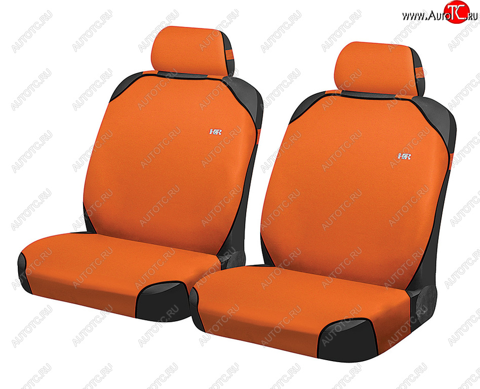 669 р. Универсальные чехлы сидений (майка, 4 предм., полиэстер) Perfect Front CARFASHION Hyundai Solaris HCR седан дорестайлинг (2017-2020) (оранжевый)  с доставкой в г. Пермь