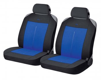 Универсальные чехлы сидений (майка, 4 предм., полиэстр) Vertical Front CARFASHION  (черно-синие)