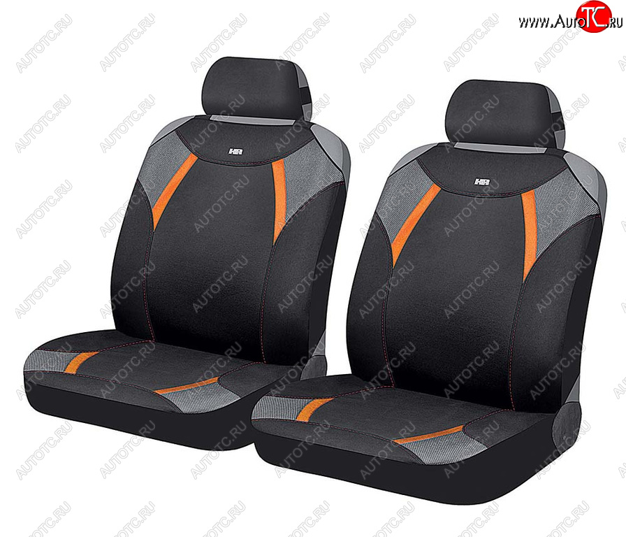 769 р. Накидка на сиденье полиэстер черная (4 предм.) (2шт.) Viper Glossy Front CARFASHION CARFASHION 21369  с доставкой в г. Пермь